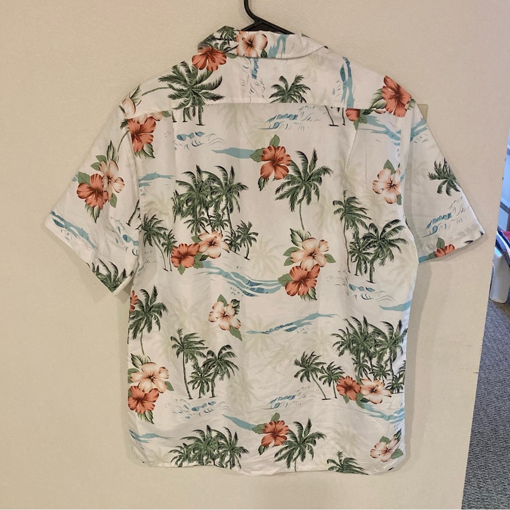 Men’s Tropical Storm Beach Tropical Hawaiian Print Button Down Shirt Size Large - Picture 5 of 7